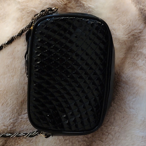 Faux leather mini black crossbody bag - Picture 7 of 11